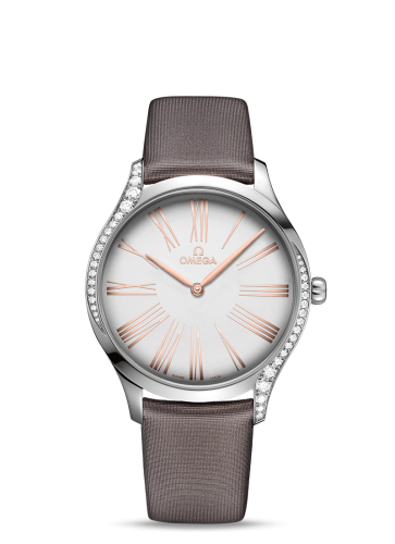Omega De Ville Trésor 39 Stainless Steel / Silver Roman / Fabric